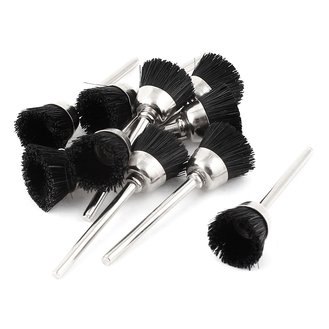 Harfington Metal Shank Nylon Bristle Head Grinding Brushes Polishing Tool 10PCS