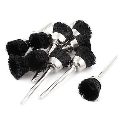 Harfington Metal Shank Nylon Bristle Head Grinding Brushes Polishing Tool 10PCS