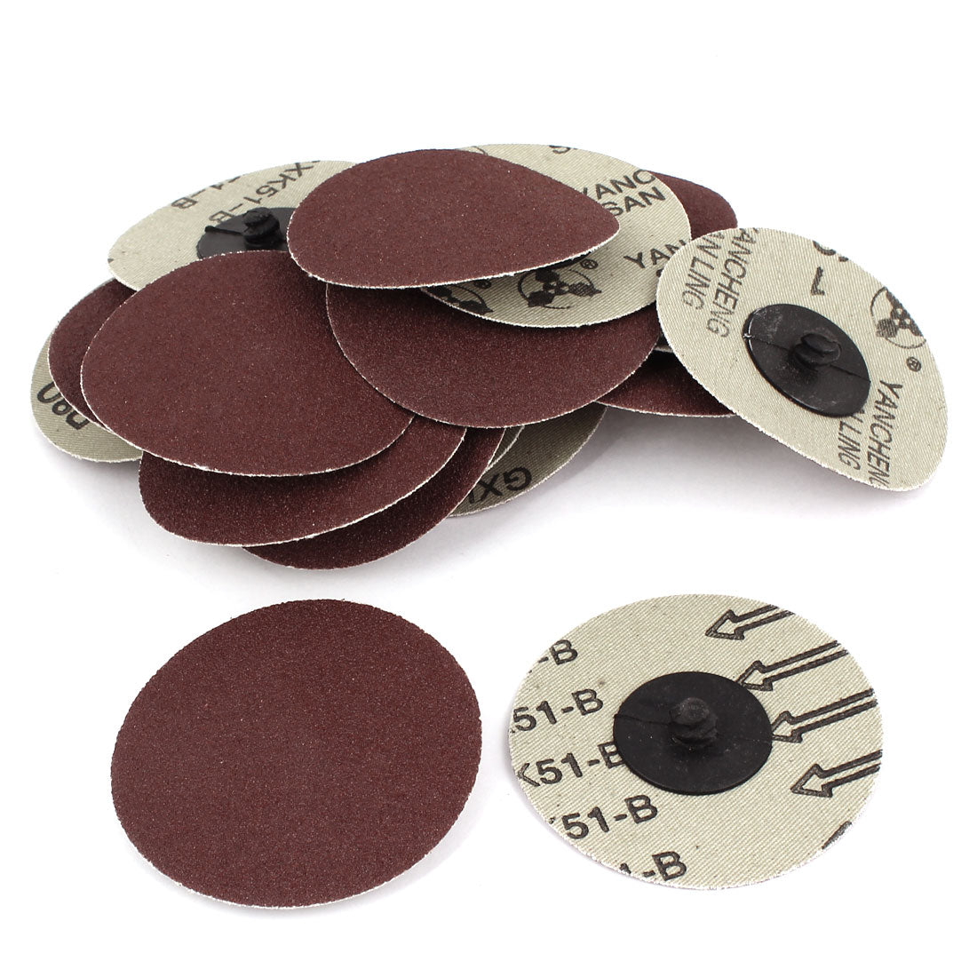 Harfington Sander 75mm 3" Diameter 80 Grit Sandpaper Sanding Polishing Discs Wheel 30pcs