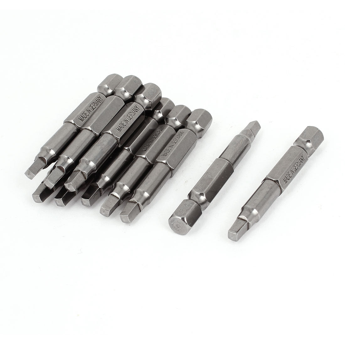 Harfington 6.35mm Hex Shank 3mm x 3mm Square Tip Magnetic Screwdriver Bit 10 Pcs
