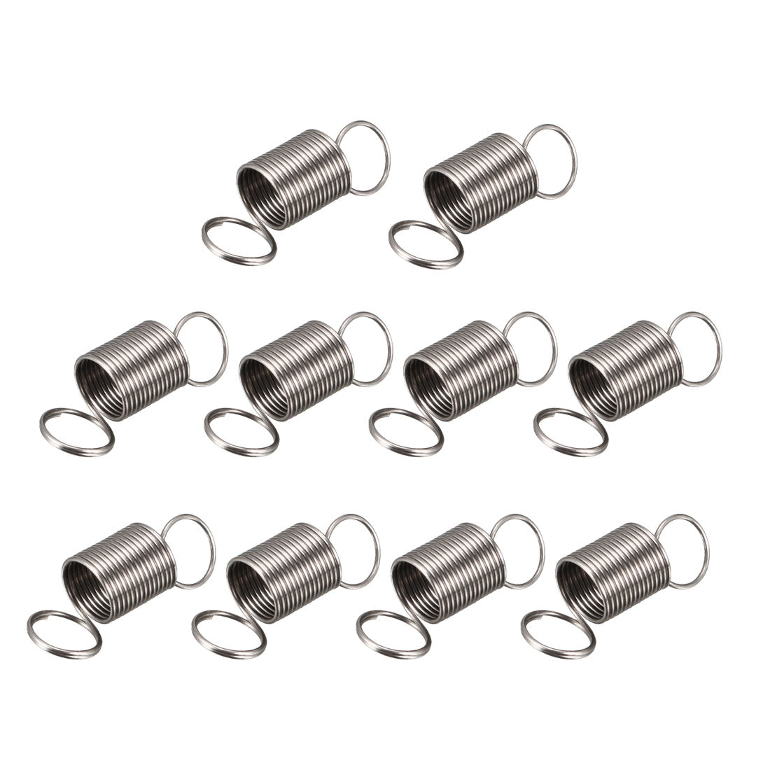 Harfington 0.45mm Wire Diax6mm ODx7mm Free Length Spring Steel Tension Spring 10pcs
