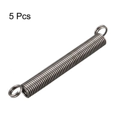 Harfington 0.45mm Wire Diax3.9mm ODx28mm Free Length Spring Steel Tension Spring 5pcs