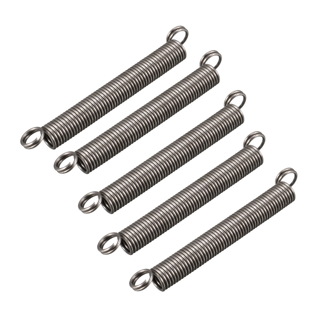 Harfington 0.45mm Wire Diax3.9mm ODx28mm Free Length Spring Steel Tension Spring 5pcs