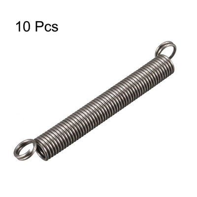 Harfington 0.45mm Wire Diax3.9mm ODx35mm Free Length Spring Steel Tension Spring 10pcs