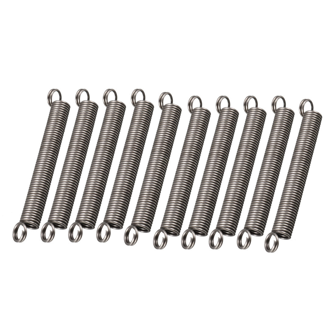 Harfington 0.45mm Wire Diax3.9mm ODx35mm Free Length Spring Steel Tension Spring 10pcs