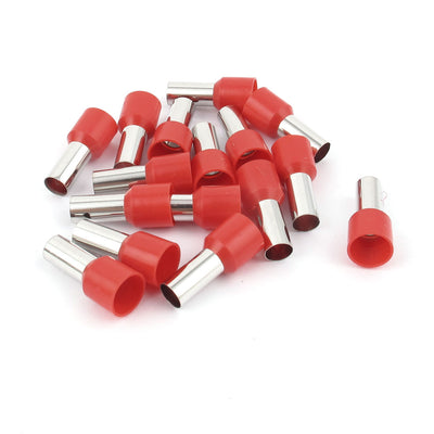 Harfington 15 Pcs Wire Crimp Connector Terminal Pre Insulated Ferrule Red E16-12 6AWG 16mm2