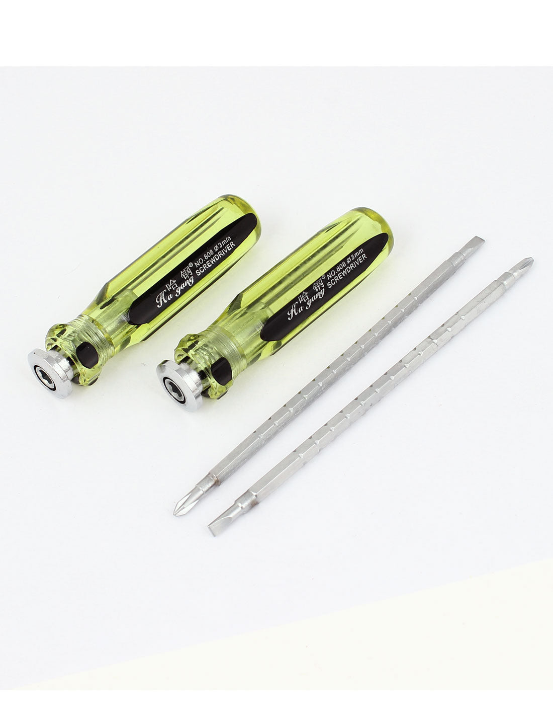Harfington 2pcs Adjustable Length 2 Way 3mm Slotted Phillips Head Screwdriver Repair Tool