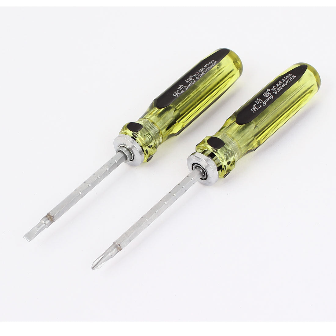 Harfington 2pcs Adjustable Length 2 Way 3mm Slotted Phillips Head Screwdriver Repair Tool