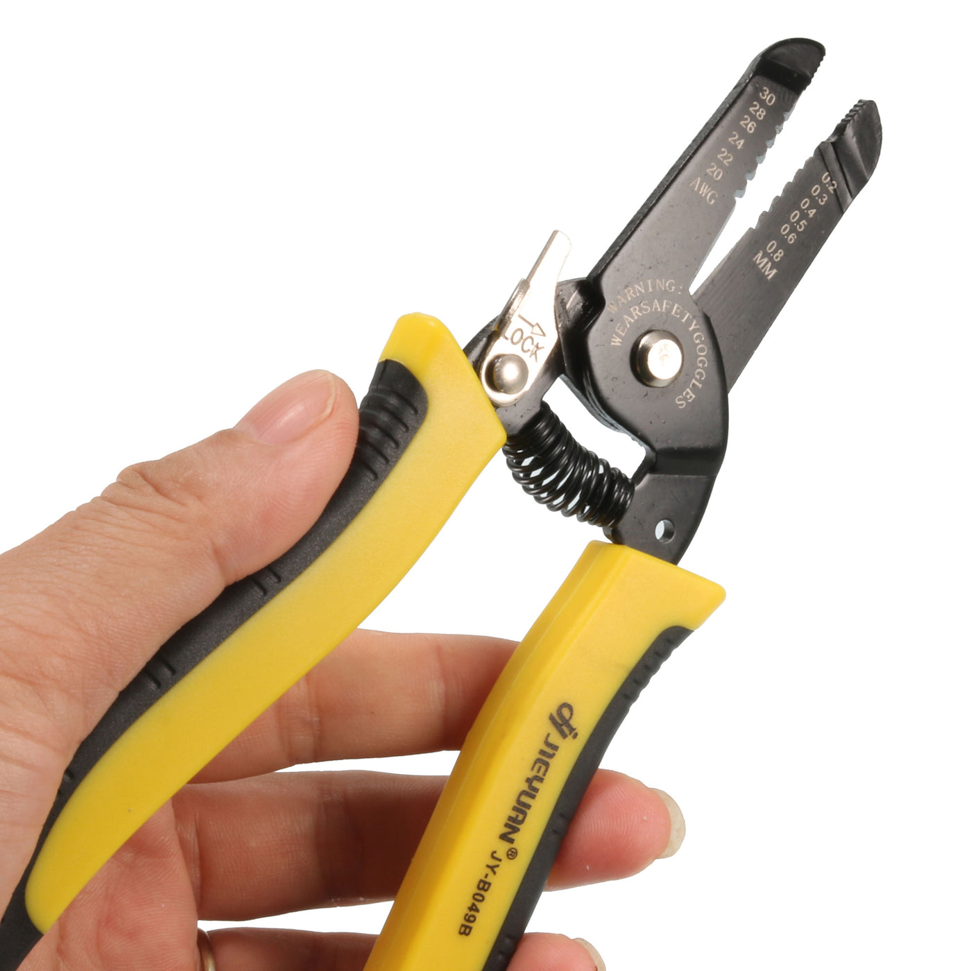 Harfington Yellow Insulated Anti Slip Grip 20-30 AWG Electrical Wire Stripper Cutter