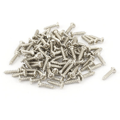 Harfington 100pcs Magnetic Crosshead Phillips Pan Head Screws Bolt M2 x 8mm