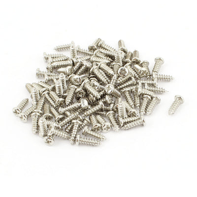 Harfington 100pcs Magnetic Crosshead Phillips Pan Head Screws Bolt M2.6 x 8mm