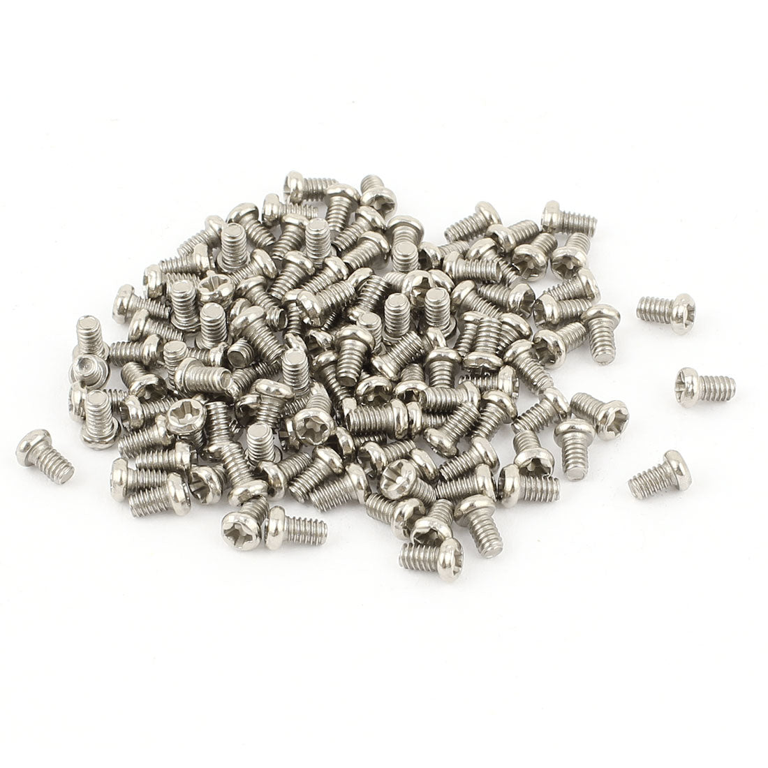 Harfington 100pcs Magnetic Crosshead Phillips Pan Head Screws Bolt M2 x 3mm