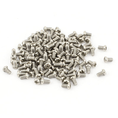 Harfington 100pcs Magnetic Crosshead Phillips Pan Head Screws Bolt M2 x 3mm