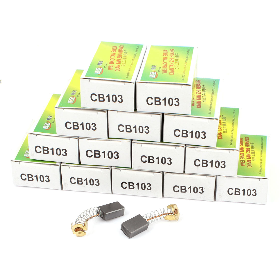 Harfington 15 Pairs Electric Motor Carbon Brushes 15 x 10 x 6mm for Hitachi CB103