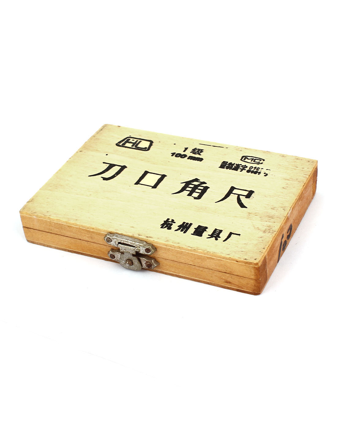 Harfington Woodworking 100mm x 63mm L Shaped Beveled Edge Try Square Ruler Silver Tone