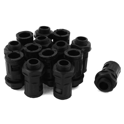 Harfington 14Pcs PG7 12mm Thread Quick Connector Pipe Fitting for AD10 Corrugated Conduit