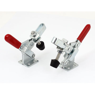 Harfington 2 Pcs 102B 100Kg 220 Lbs Quick Release Holding Red Handle Vertical Toggle Clamp