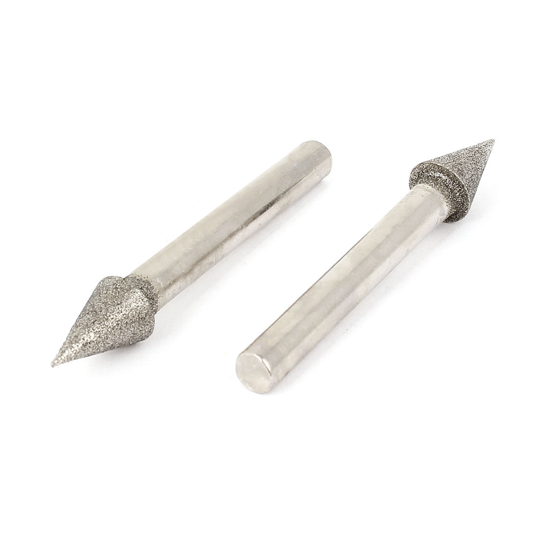 Harfington 2pcs 6mm Shank 10mm Dia Cone Head Grinding Bit Diamond Mounted Point