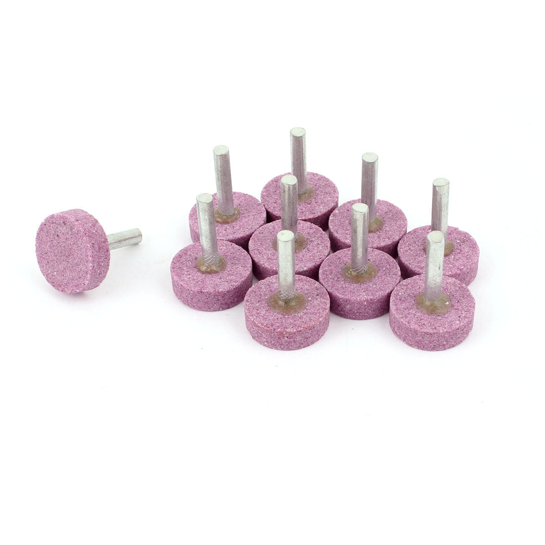 Harfington 10 Pcs 30mm x 10mm Round Fine Grit Abrasives Mounted Point Polishing Grinding Wheel