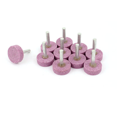 Harfington 10 Pcs 30mm x 10mm Round Fine Grit Abrasives Mounted Point Polishing Grinding Wheel