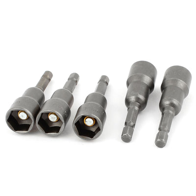 Harfington 13mm Hexagon Magnetic Nut Socket Driver Bit Adapter 65mm Long 5 Pcs