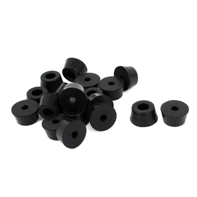Harfington 18 Pcs Black Rubber 13x7x10mm Conical Treadmill Feet Protector Chair Leg Tips