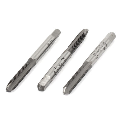 Harfington M5x0.8mm Straight 3 Flutes Metric Bottoming Taper Hand  3pcs