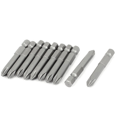 Harfington 2"x1/4" 6mm PH2 Magnetic S2 Crosshead Phillips Screwdriver Bits 10pcs