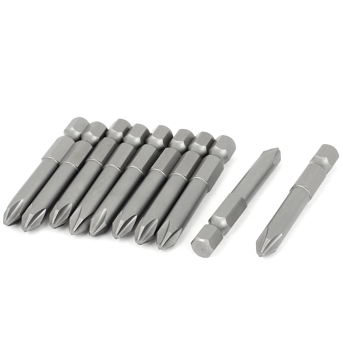 Harfington 2"x1/4" 6mm PH2 Magnetic S2 Crosshead Phillips Screwdriver Bits 10pcs