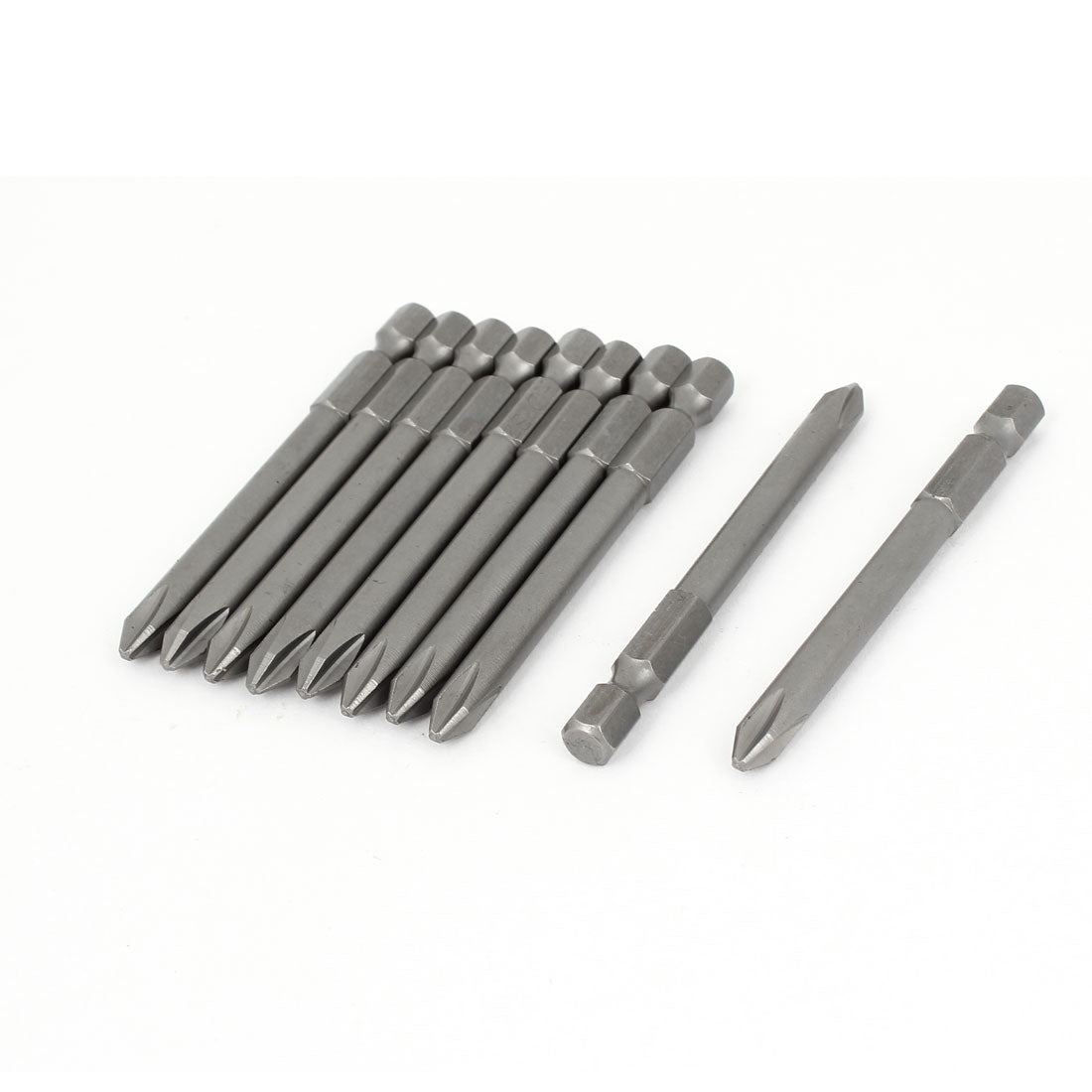Harfington 75mm Length 1/4" Hex Shank 6mm PH2 Magnetic Phillips Screwdriver Bits 10 Pcs