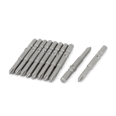 Harfington 60mm Long 1/4" Round Shank Magnetic 5mm PH1 Phillips Screwdriver Bits 10 Pcs