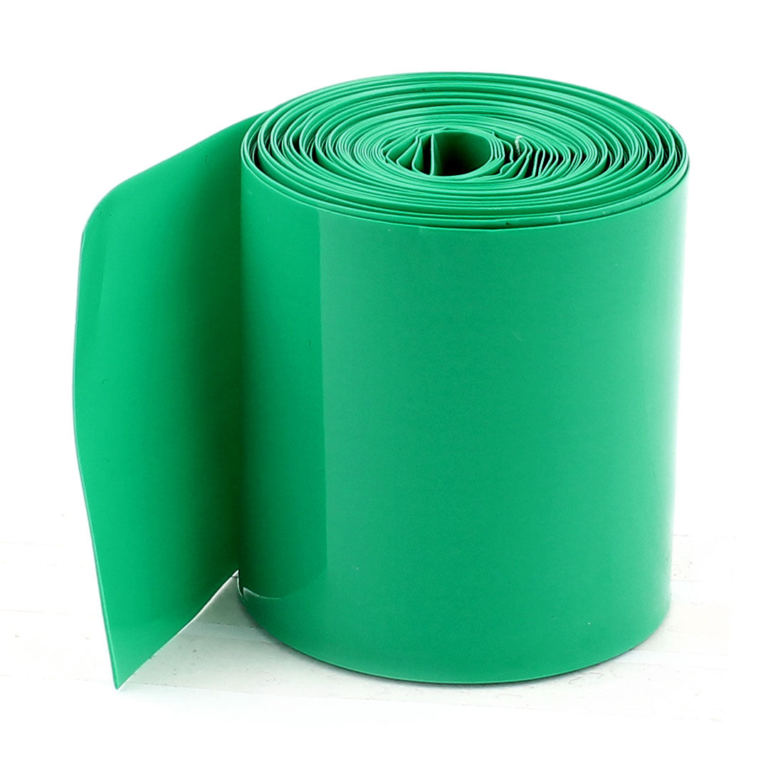 Harfington 16Ft 5Meters Long 50mm Flat Width Dark Green PVC Heat Shrinkable Tubing Heatshrink Wrap Cover for Double 18650 Battery