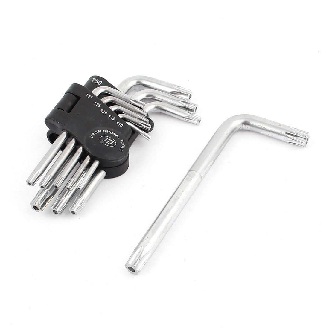 Harfington 9 in 1 L-Shaped Metal T10-T50 Torx Key Wrench Hand Tool Set