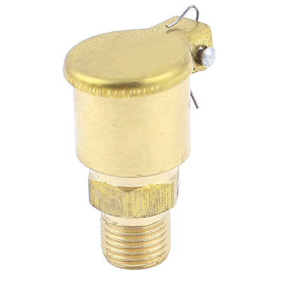 Harfington Machine Part M10 1/8BSP Male Thread Spring Cap Grease Oil Cup Gold Tone
