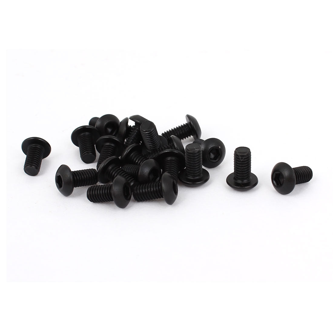 Harfington #10-32 x 3/8" UNF 10.9 Alloy Steel Hex Socket Button Head Machine Screws Black 20 Pcs