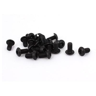 Harfington #10-32 x 3/8" UNF 10.9 Alloy Steel Hex Socket Button Head Machine Screws Black 20 Pcs