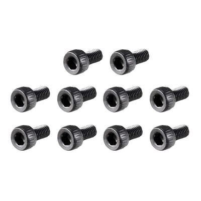 Harfington M3 x 6mm Alloy Steel Hex Bolt Socket Head Cap Screws Black 100 Pcs