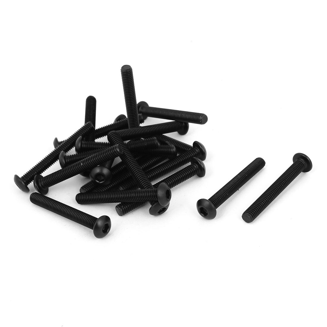 Harfington #10-32 x 1-1/2" UNF 10.9 Alloy Steel Hex Socket Button Head Machine Screws Black 20 Pcs