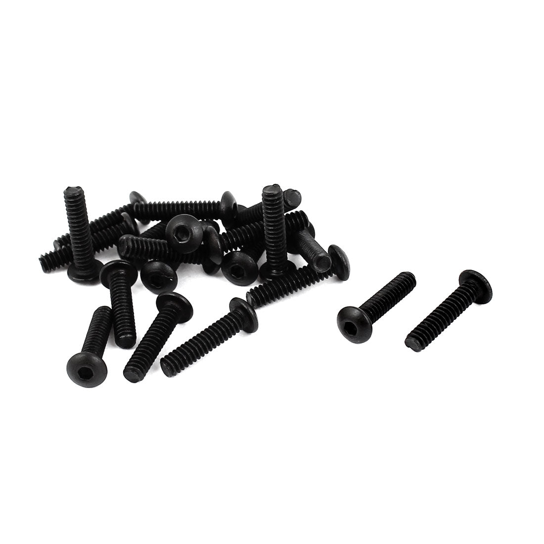 Harfington #4-40 x 1/2" UNC 10.9 Alloy Steel Hex Socket Button Head Machine Screws Black 20 Pcs
