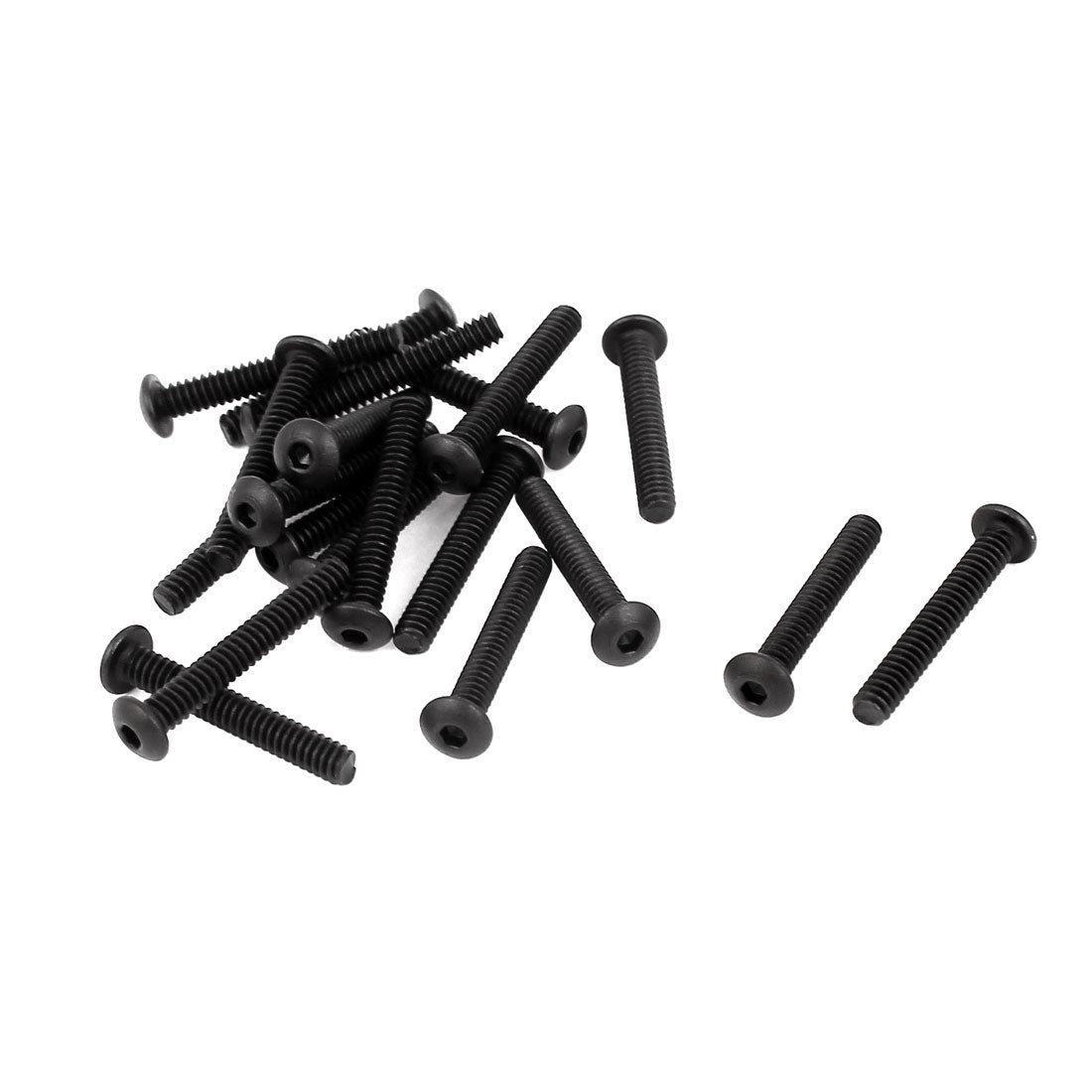 Harfington #4-40 x 3/4" UNC Alloy Steel Hex Socket Button Head Machine Screws Black 20 Pcs
