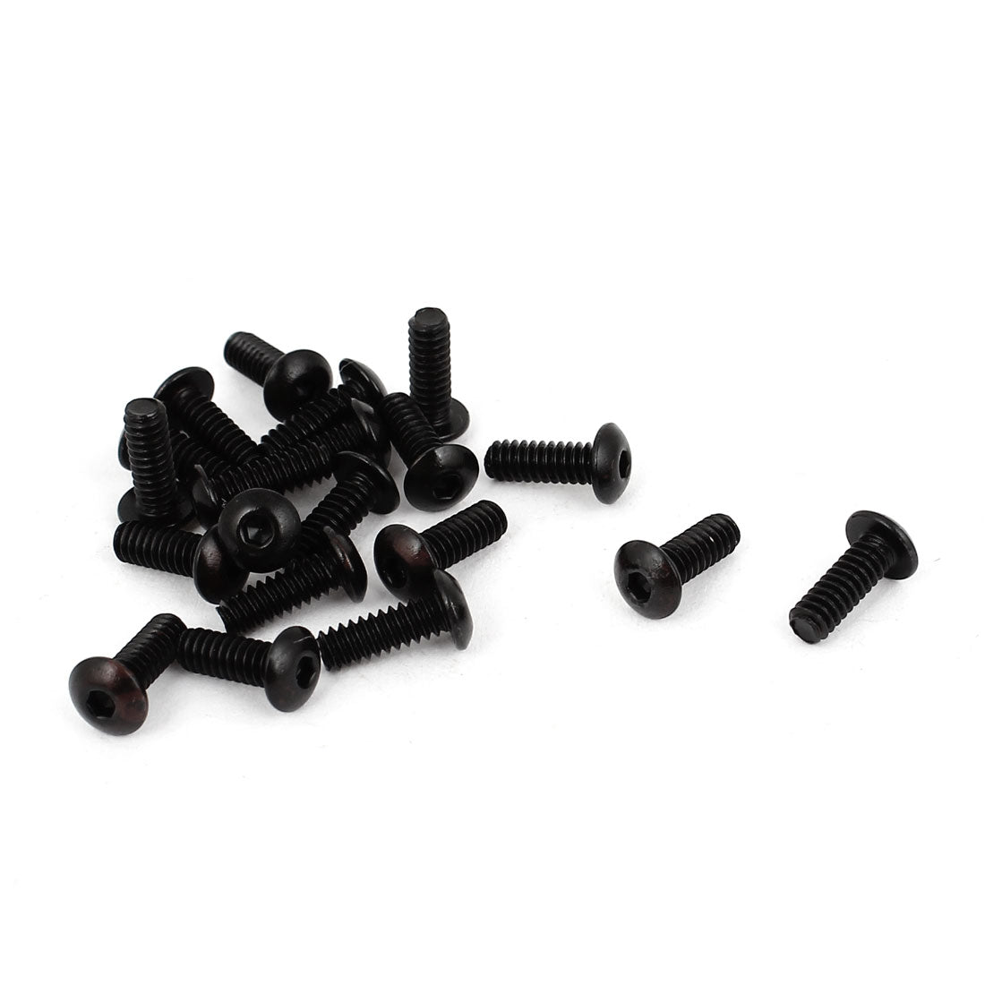 Harfington #4-40 x 5/16" UNC Alloy Steel Hex Socket Button Head Machine Screws Black 20 Pcs