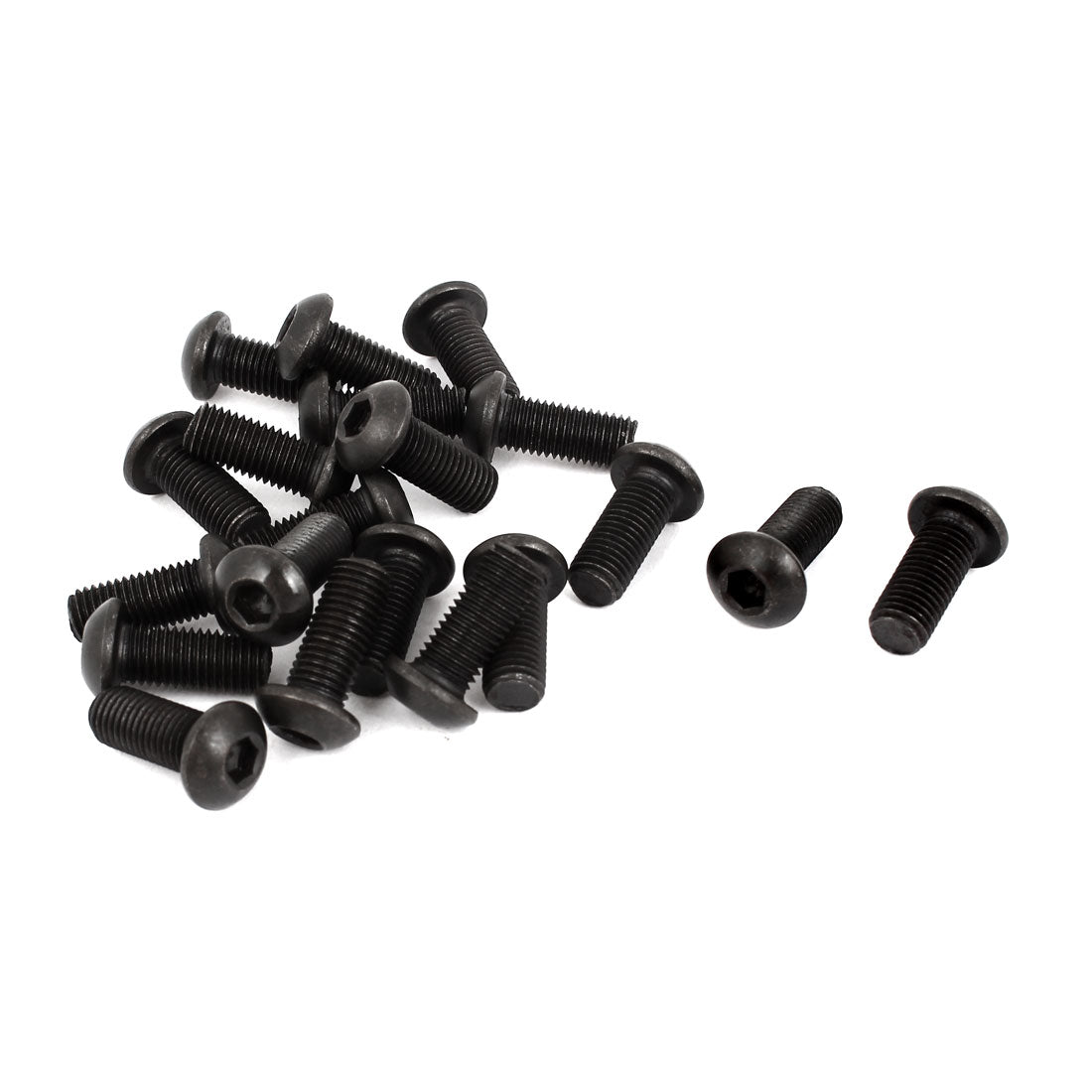 Harfington 5/16-24 x 3/4" UNF 10.9 Alloy Steel Hex Socket Button Head Screws Black 20 Pcs