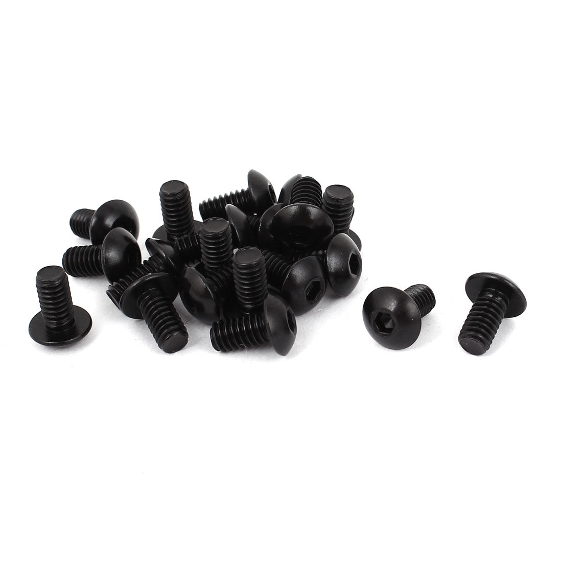 Harfington #8-32 x 5/16" UNC 10.9 Alloy Steel Hex Socket Button Head Machine Screws Black 20 Pcs