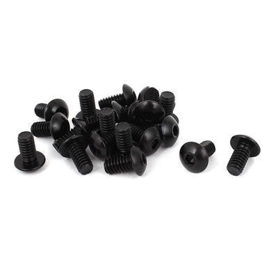 Harfington #8-32 x 5/16" UNC 10.9 Alloy Steel Hex Socket Button Head Machine Screws Black 20 Pcs