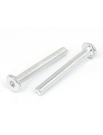 Harfington 10 Pcs Countersunk Flat Head Cap Socket Hexagon Key Bolts Screws M6x50mm