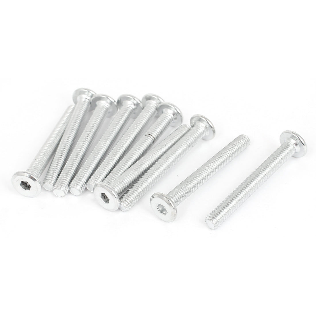 Harfington 10 Pcs Countersunk Flat Head Cap Socket Hexagon Key Bolts Screws M6x50mm