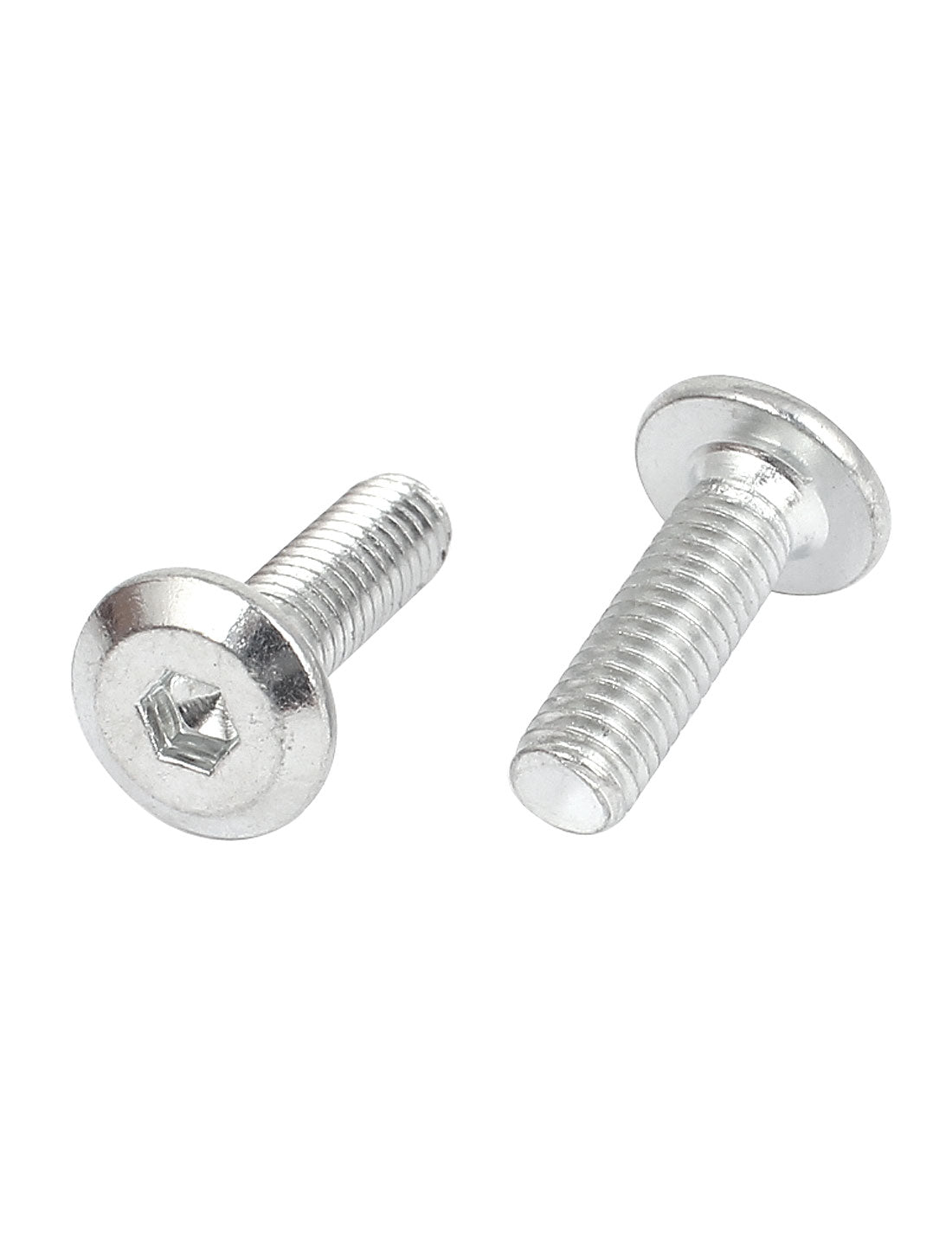 Harfington 20 Pcs Countersunk Flat Head Hex Key Socket Bolts Screws Fasteners M6 x 20mm