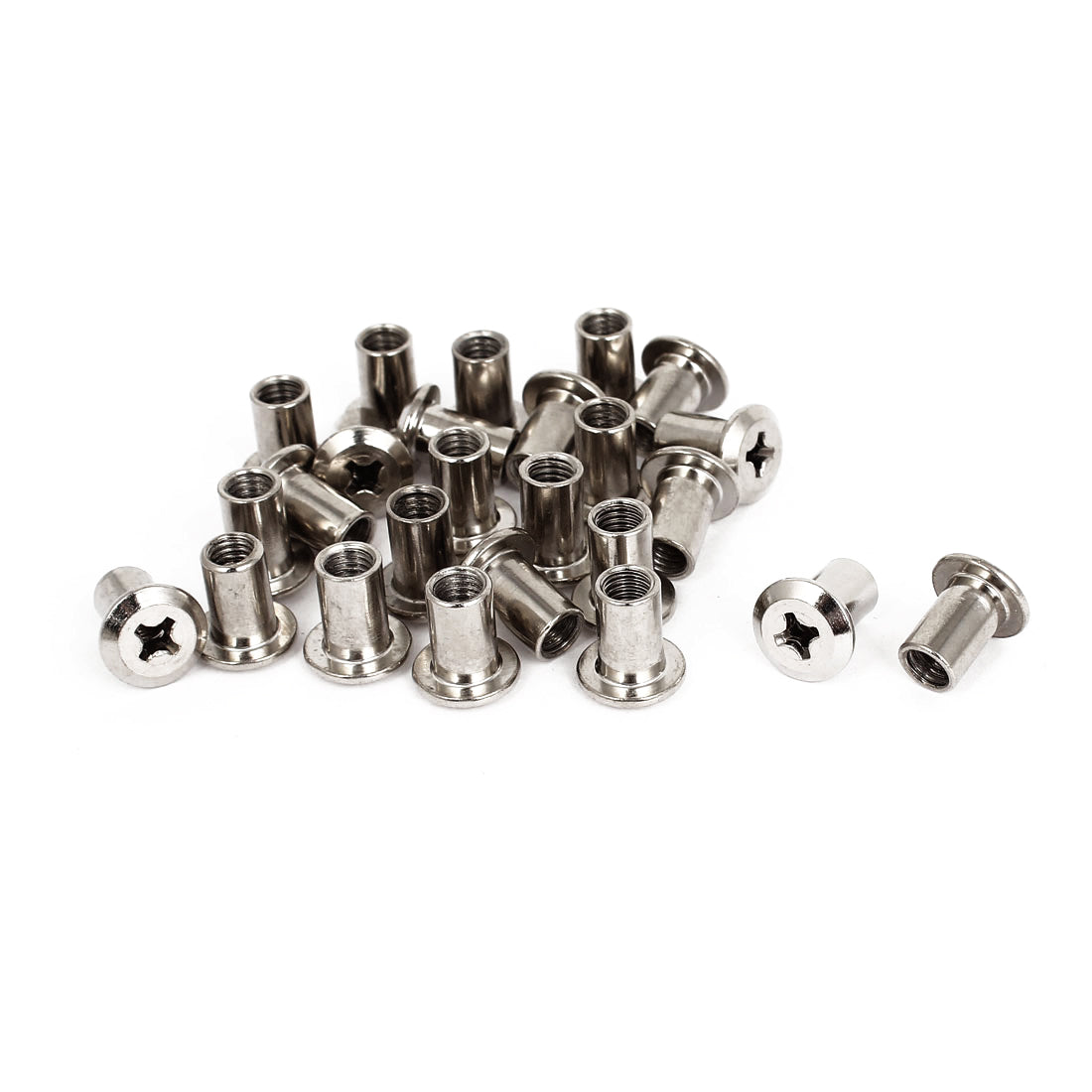 Harfington 25 Pcs M6 Rivet Phillips Socket Head Cap Screw Barrel Nuts Furniture Hardware