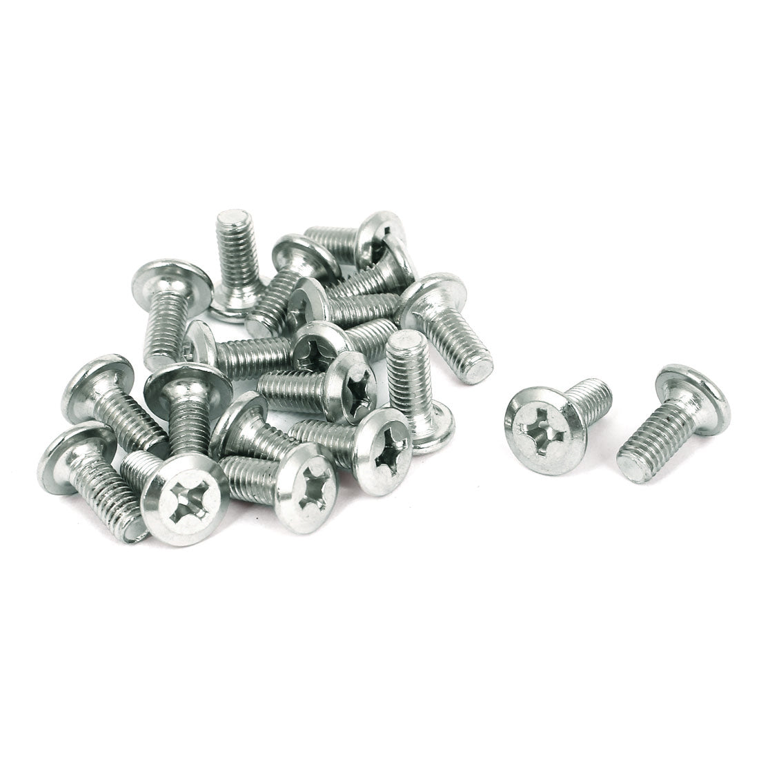 Harfington 20 Pcs M6x15mm Countersunk Flat Head Phillips Bolts Machine Screw Fasteners