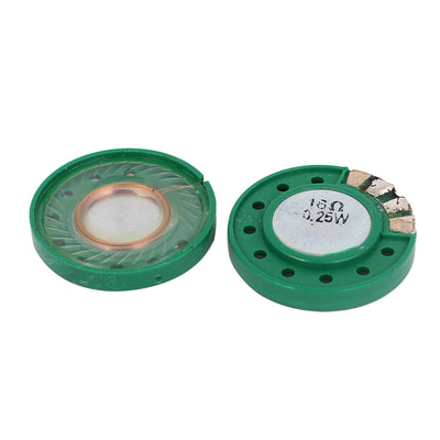 Harfington 0.25W 16 Ohm 29mm Dia Round External Magnet Speaker Horn Loudspeaker 2 Pcs